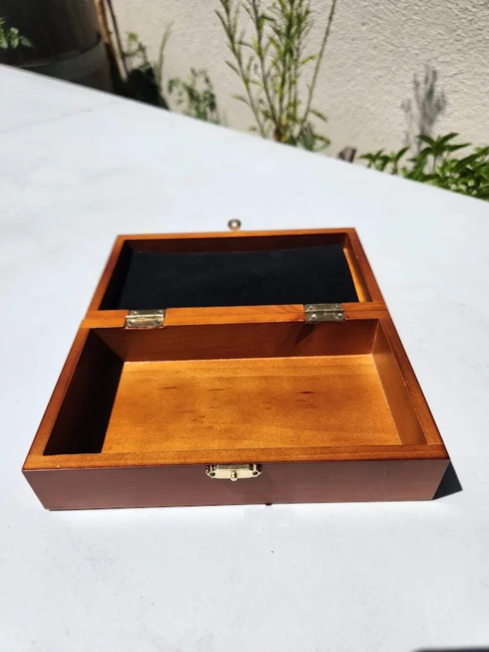 NEW Premium Wooden Storage Keepsake Box Chest Polished with clasp closure